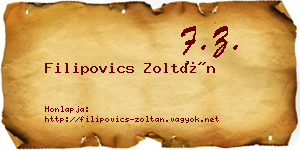 Filipovics Zoltán névjegykártya